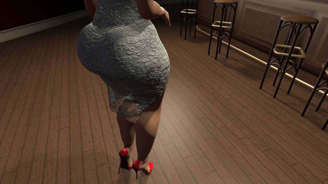 Charming Candy in miniskirt twerking hottest butt 3D